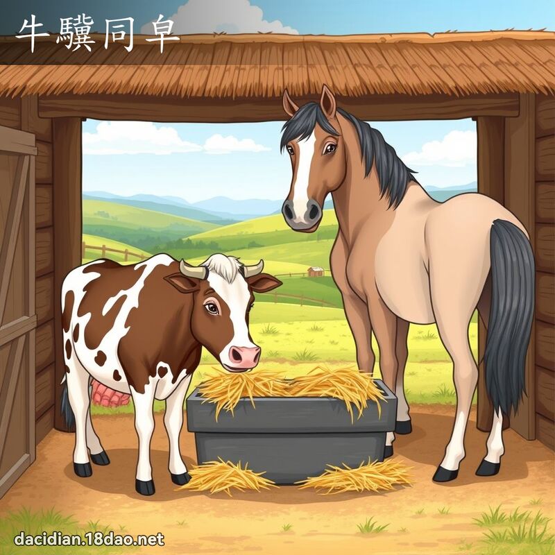 牛驥同皁 - 国语大辞典配图