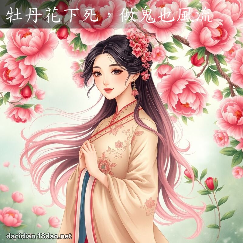 牡丹花下死，做鬼也风流 - 国语大辞典配图