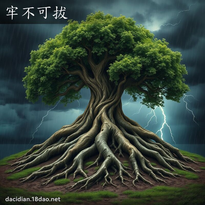 牢不可拔 - 國語大辭典配圖