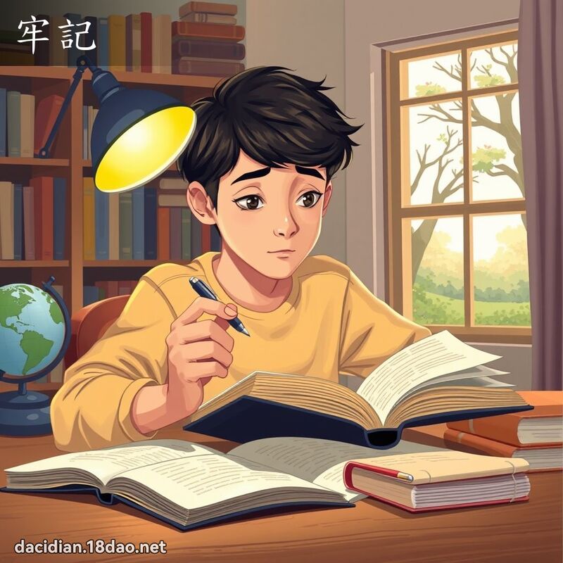 牢記 - 國語大辭典配圖