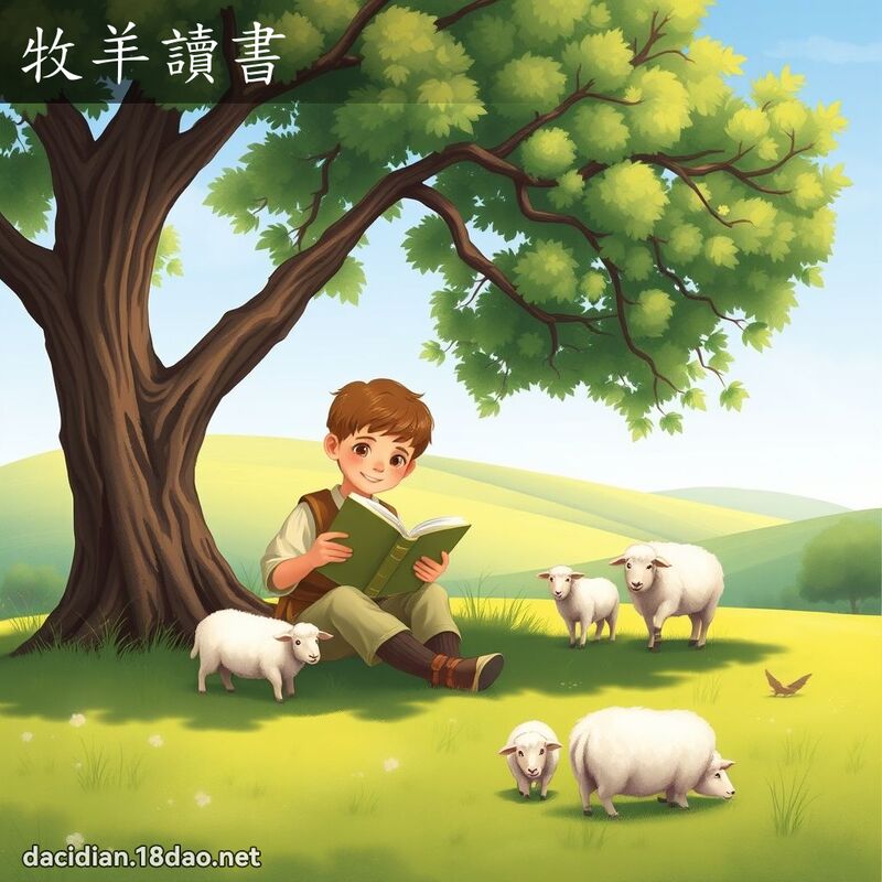牧羊读书 - 国语大辞典配图