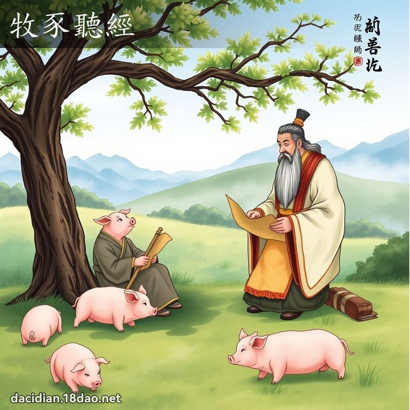 牧豕聽經 - 國語大辭典配圖