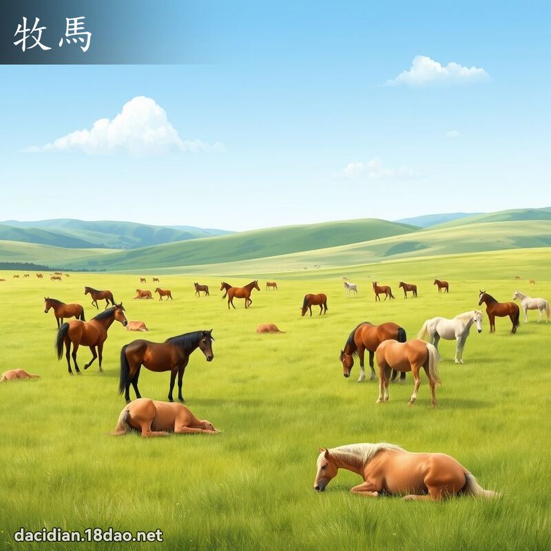 牧马 - 国语大辞典配图