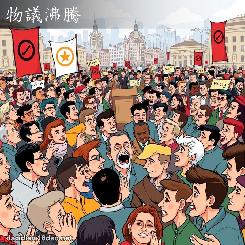 物议沸腾 - 国语大辞典配图