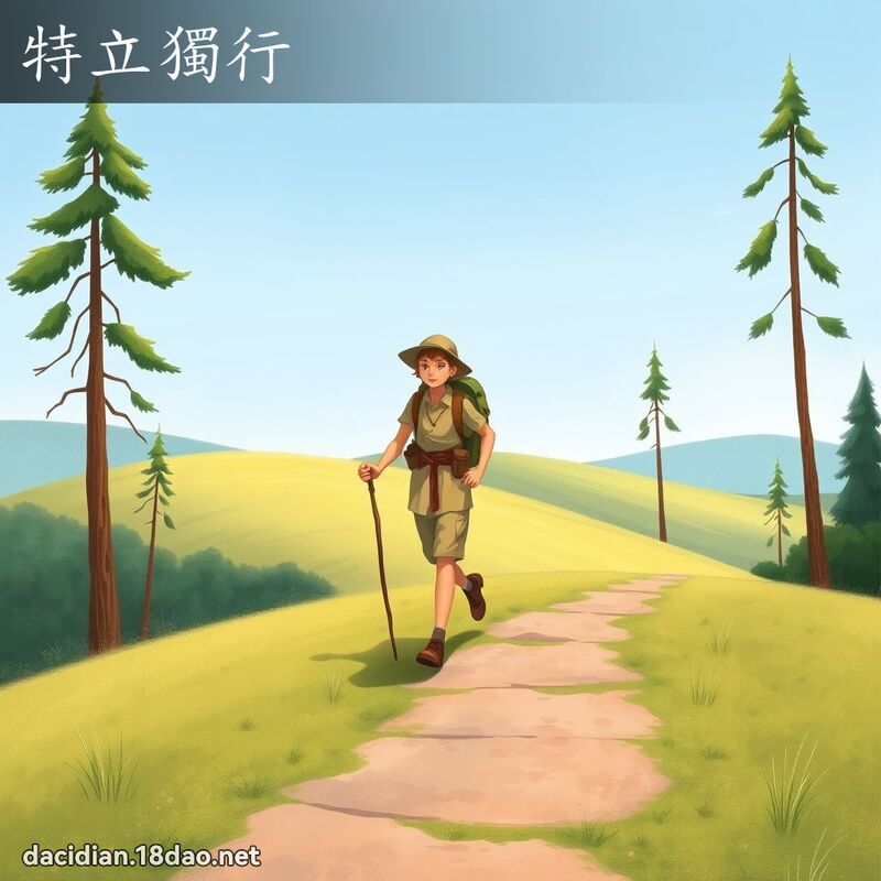 特立獨行 - 國語大辭典配圖