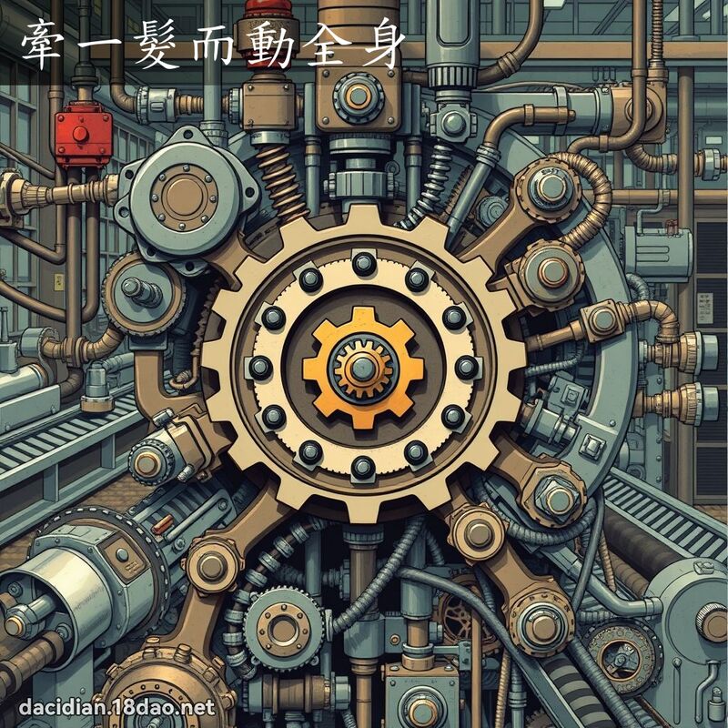 牵一发而动全身 - 国语大辞典配图