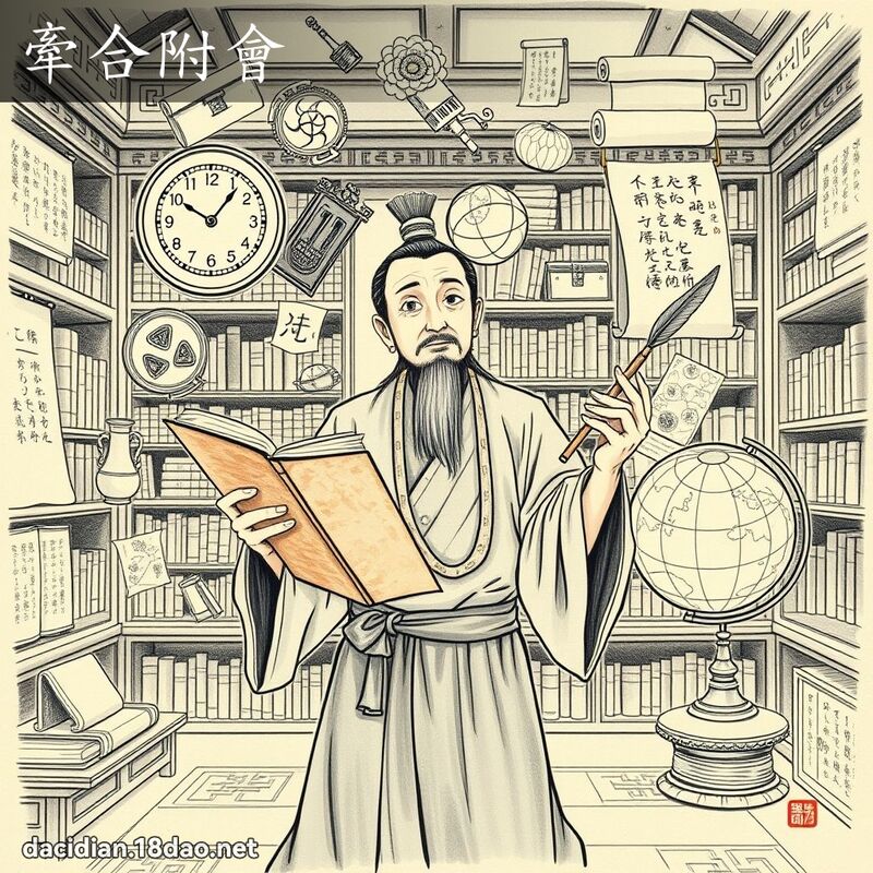 牵合附会 - 国语大辞典配图