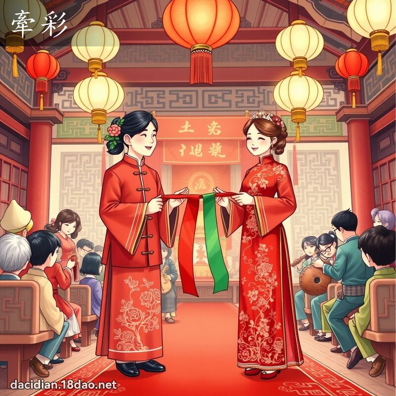 牽彩 - 國語大辭典配圖