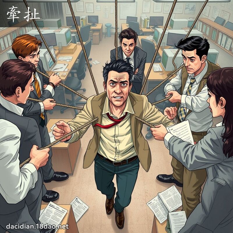 牵扯 - 国语大辞典配图