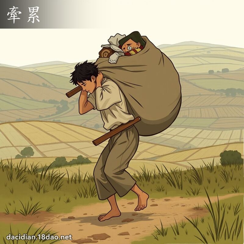 牽累 - 國語大辭典配圖