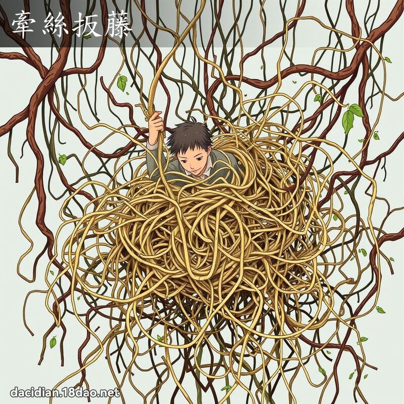 牽絲扳藤 - 國語大辭典配圖