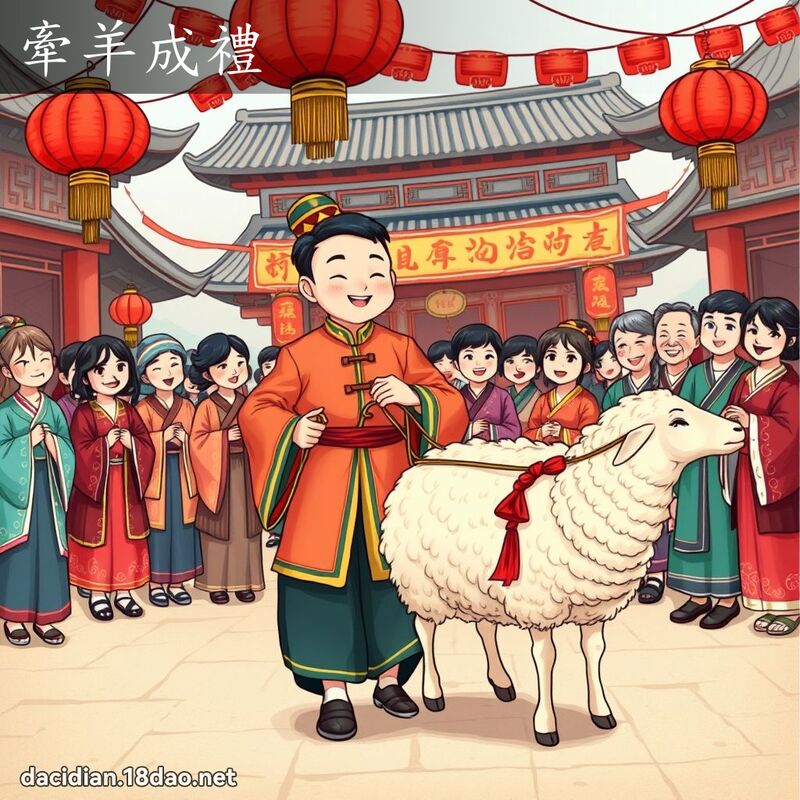 牽羊成禮 - 國語大辭典配圖