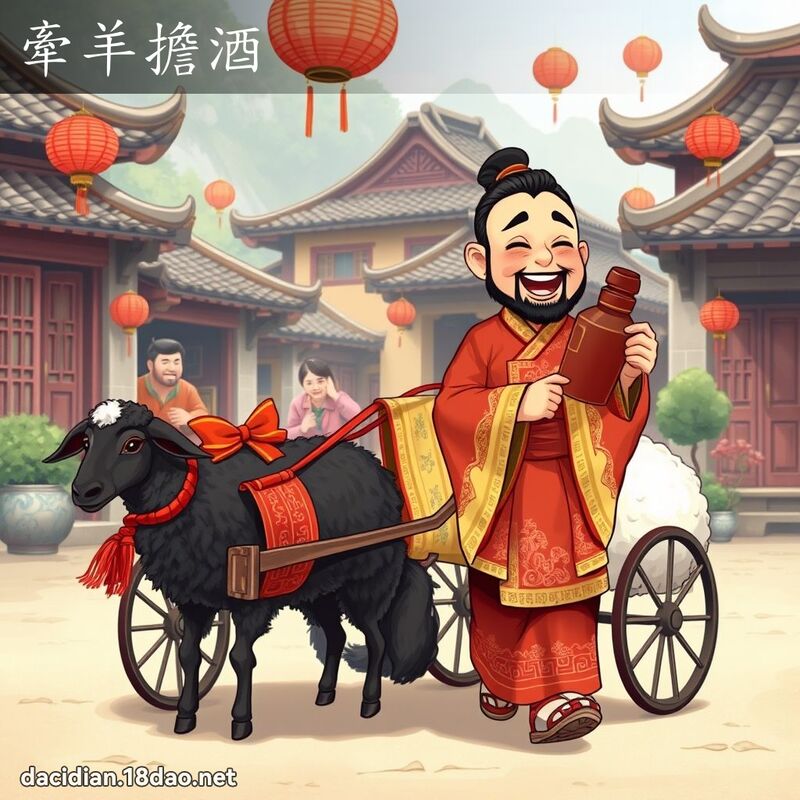 牽羊擔酒 - 國語大辭典配圖