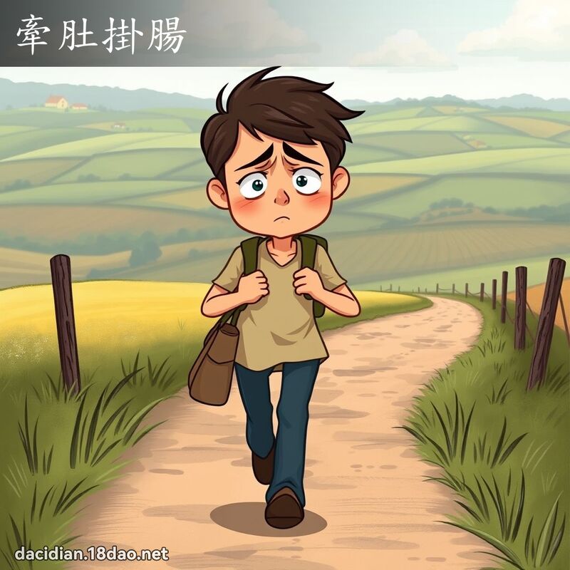 牵肚掛肠 - 国语大辞典配图