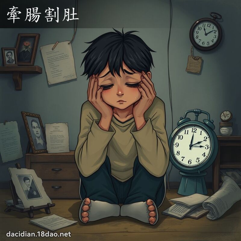 牽腸割肚 - 國語大辭典配圖