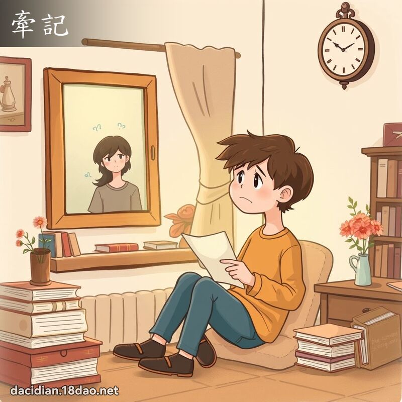 牽記 - 國語大辭典配圖