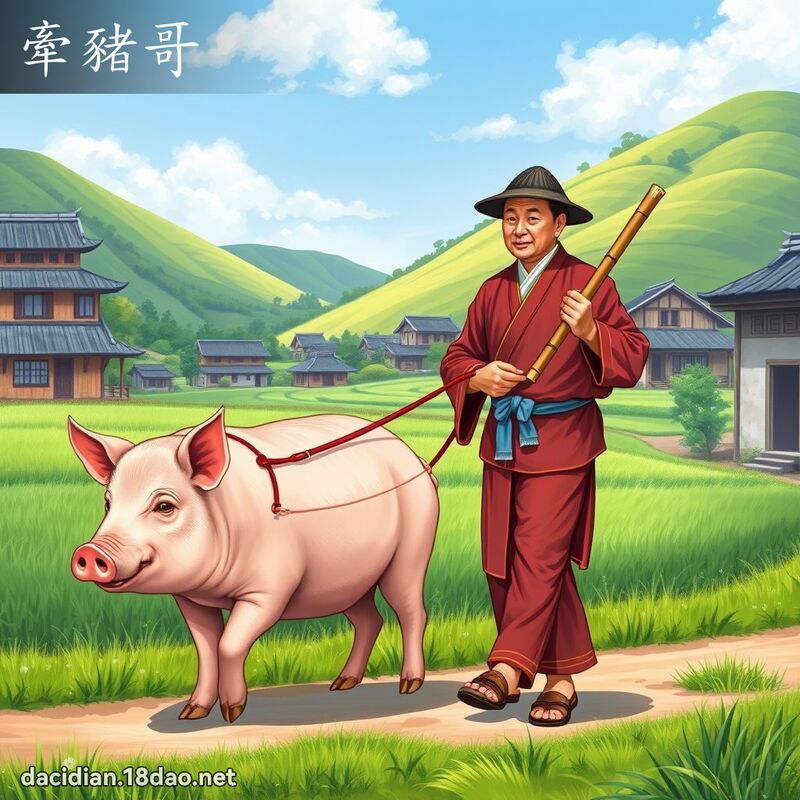 牵猪哥 - 国语大辞典配图