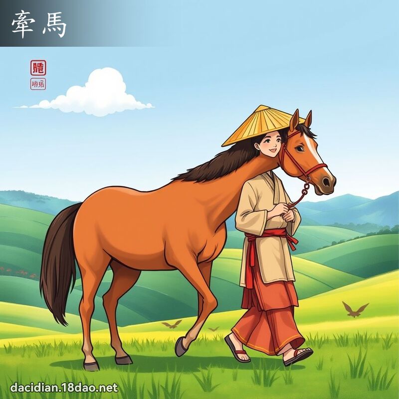 牵马 - 国语大辞典配图
