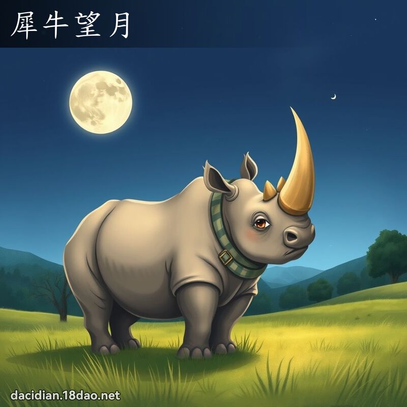 犀牛望月 - 国语大辞典配图