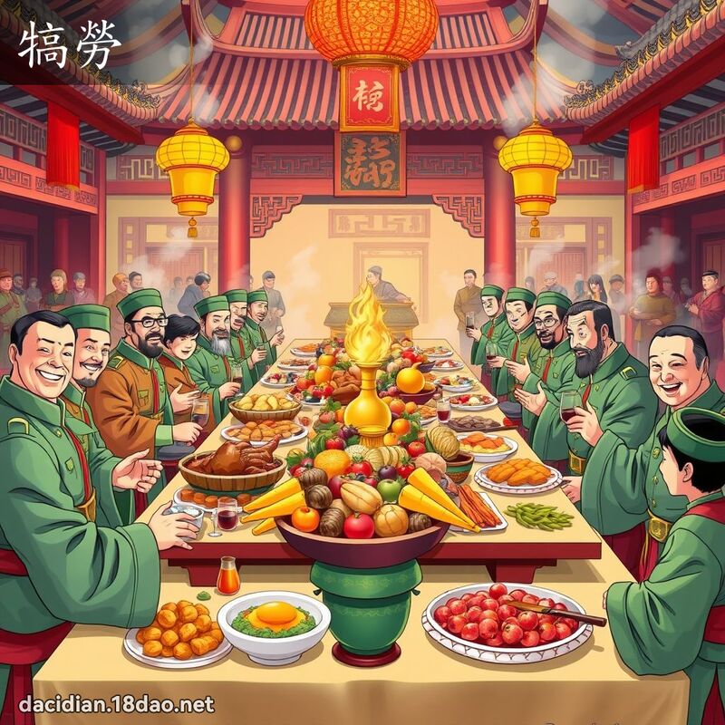 犒勞 - 國語大辭典配圖