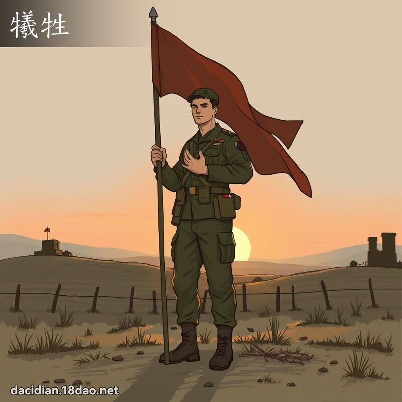 犧牲 - 國語大辭典配圖