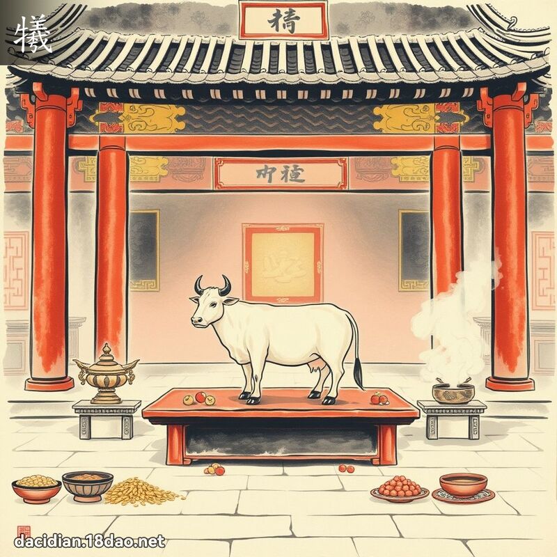 犧 - 國語大辭典配圖