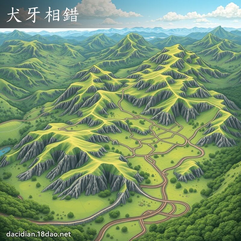 犬牙相错 - 国语大辞典配图