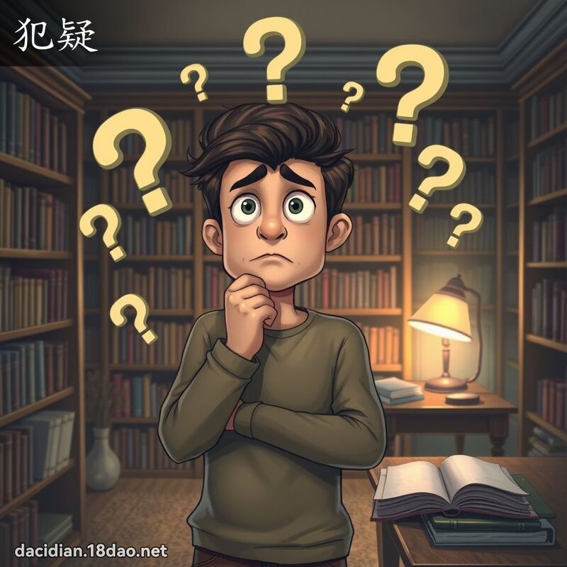 犯疑 - 国语大辞典配图