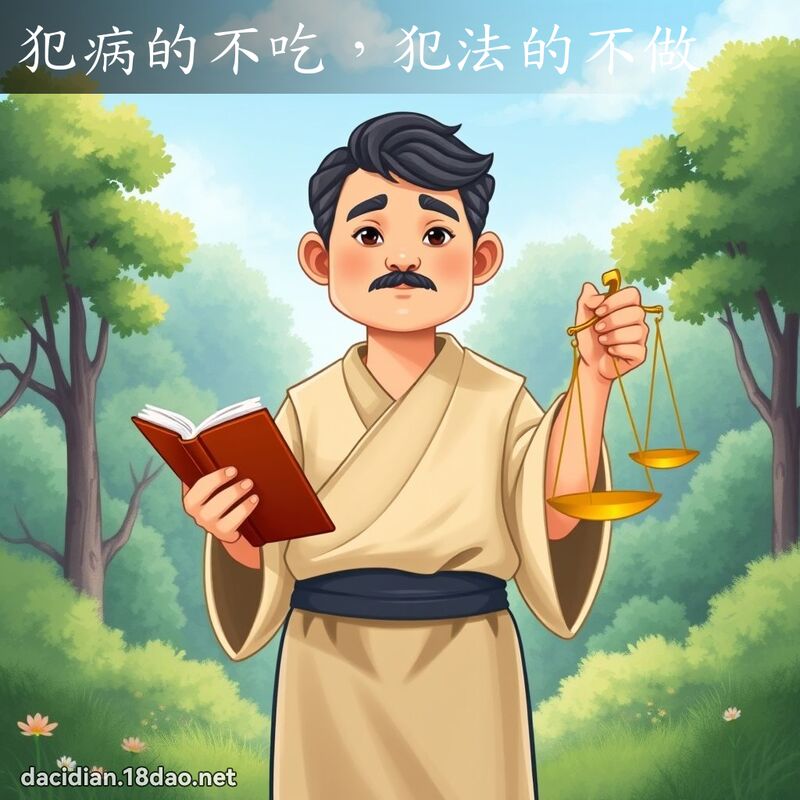犯病的不吃，犯法的不做 - 國語大辭典配圖