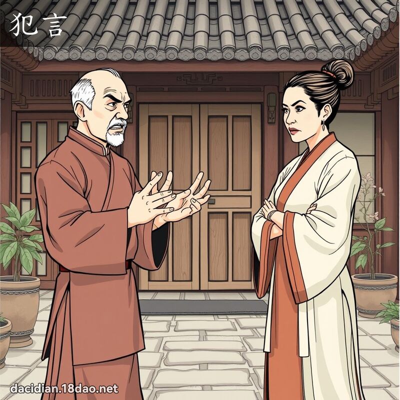 犯言 - 国语大辞典配图