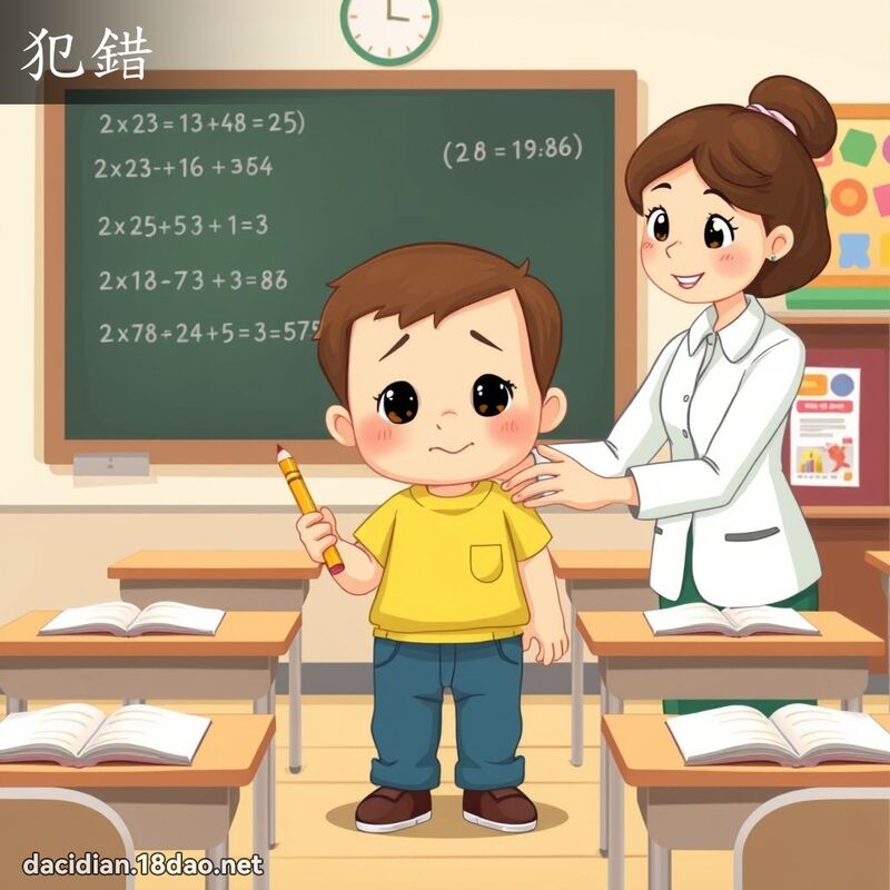 犯錯 - 國語大辭典配圖