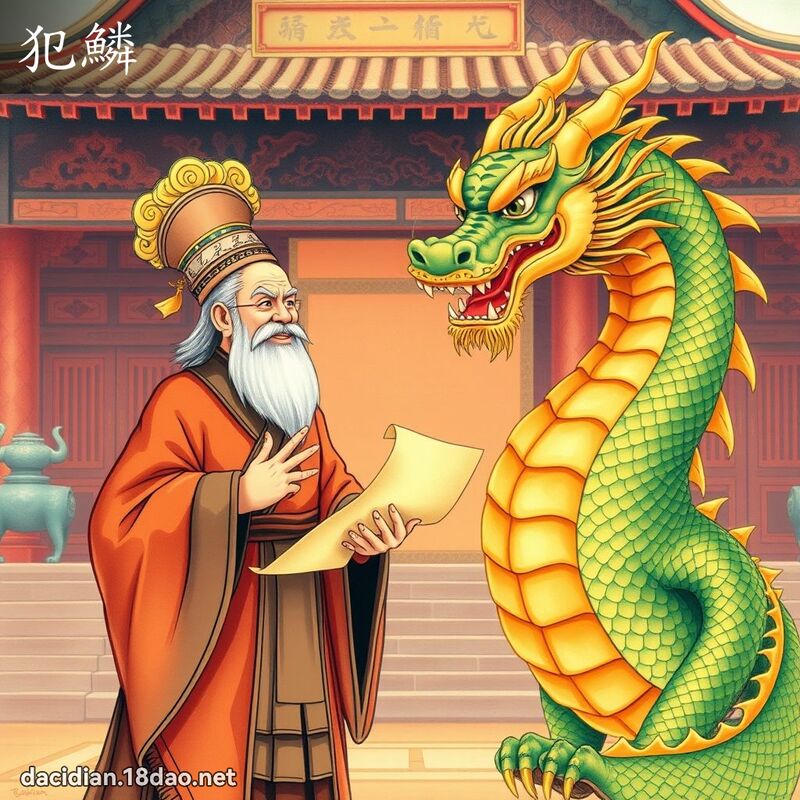 犯鱗 - 國語大辭典配圖