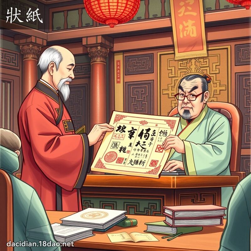 状纸 - 国语大辞典配图
