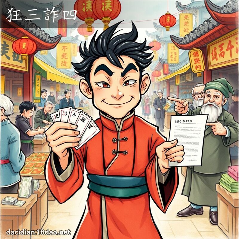 狂三诈四 - 国语大辞典配图