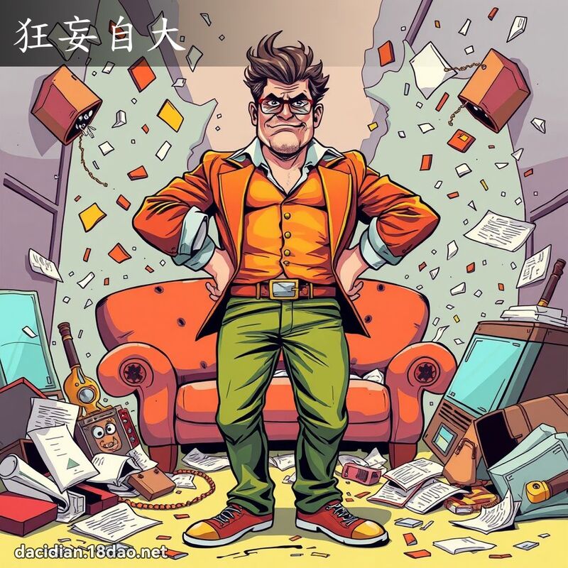 狂妄自大 - 国语大辞典配图