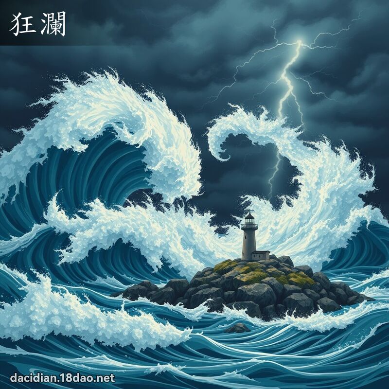 狂瀾 - 國語大辭典配圖