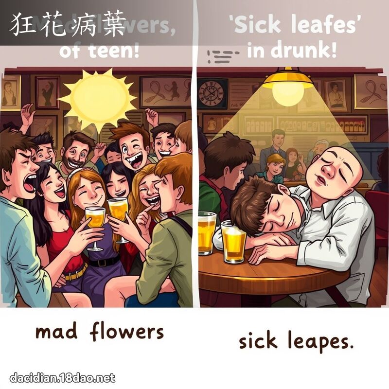 狂花病叶 - 国语大辞典配图