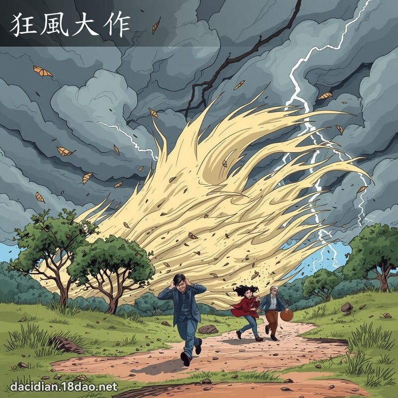 狂風大作 - 國語大辭典配圖