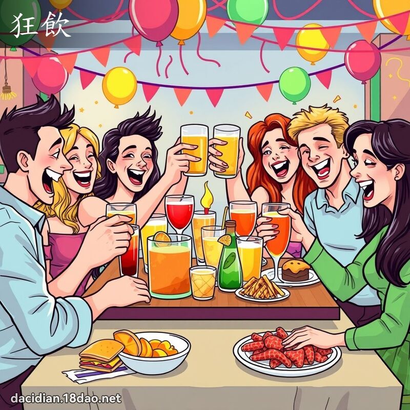 狂飲 - 國語大辭典配圖