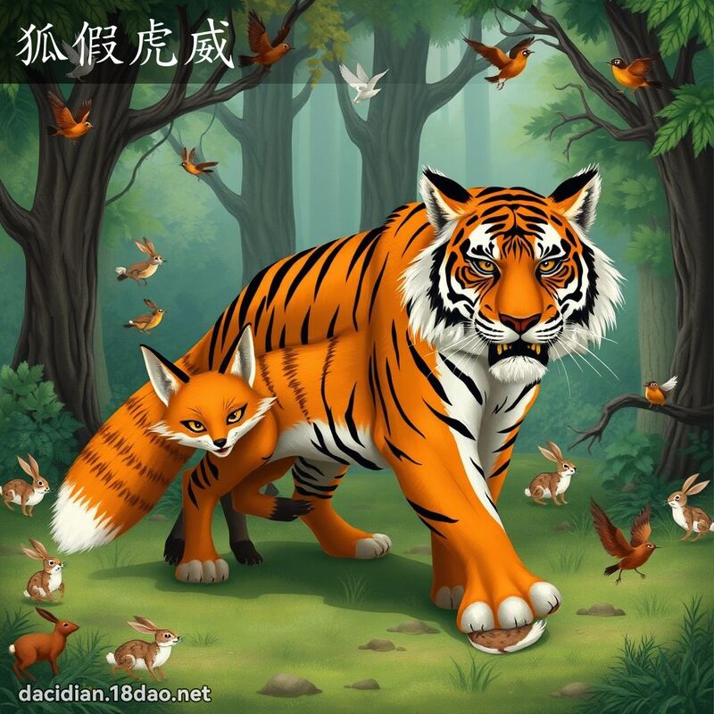 狐假虎威 - 國語大辭典配圖