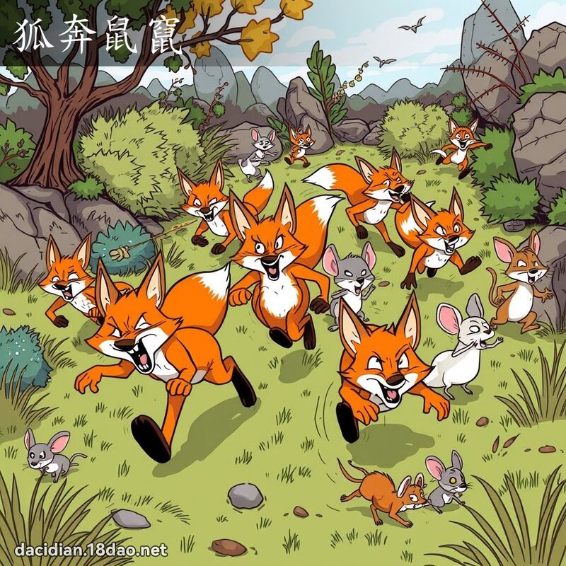 狐奔鼠竄 - 國語大辭典配圖