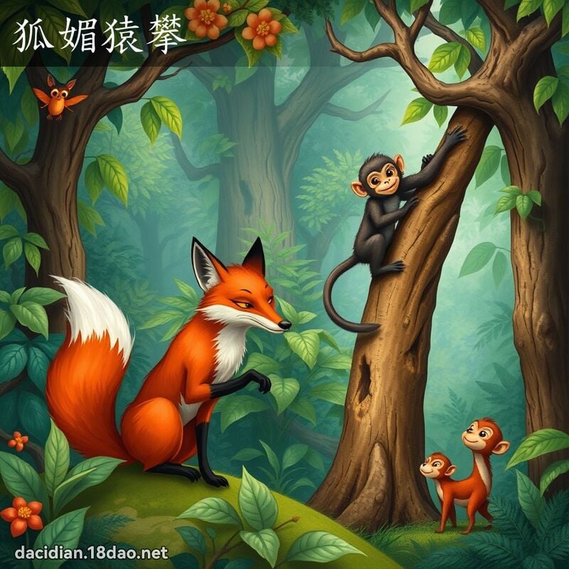狐媚猿攀 - 国语大辞典配图