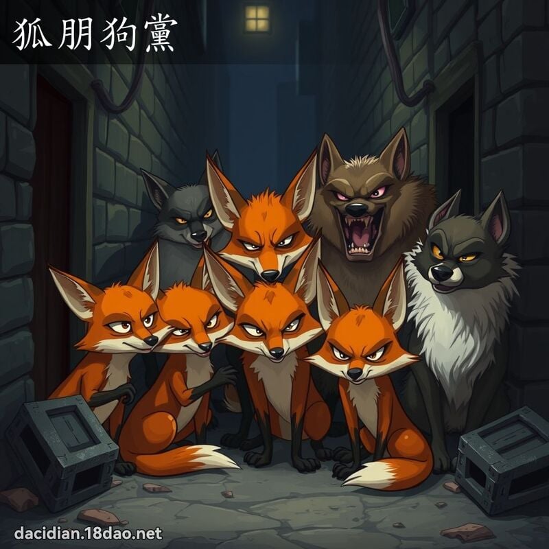 狐朋狗党 - 国语大辞典配图