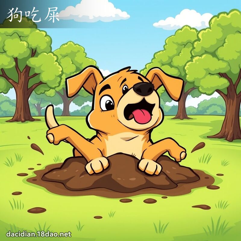 狗吃屎 - 國語大辭典配圖