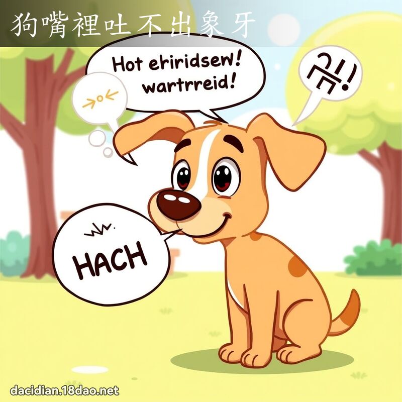 狗嘴里吐不出象牙 - 国语大辞典配图