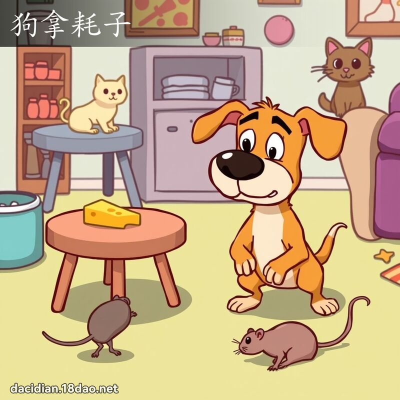 狗拿耗子 - 国语大辞典配图
