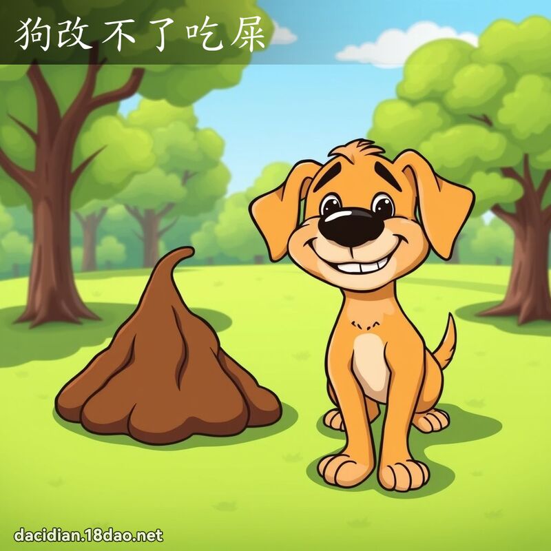 狗改不了吃屎 - 國語大辭典配圖