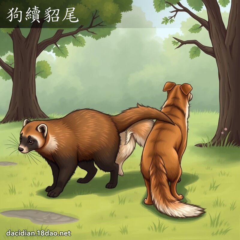 狗續貂尾 - 國語大辭典配圖