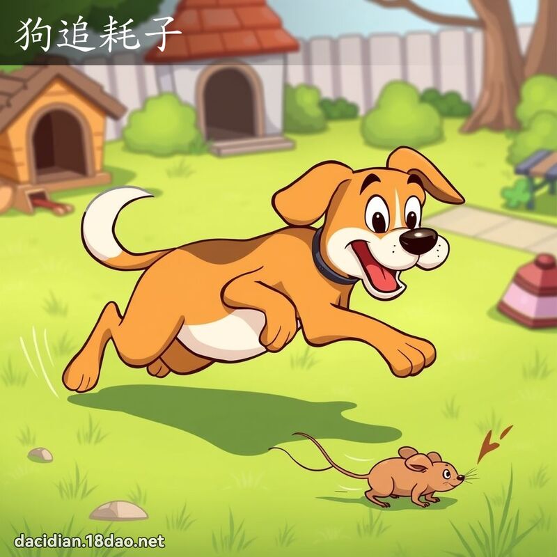 狗追耗子 - 国语大辞典配图