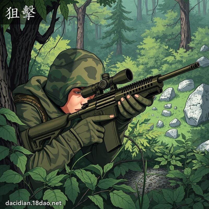 狙擊 - 國語大辭典配圖